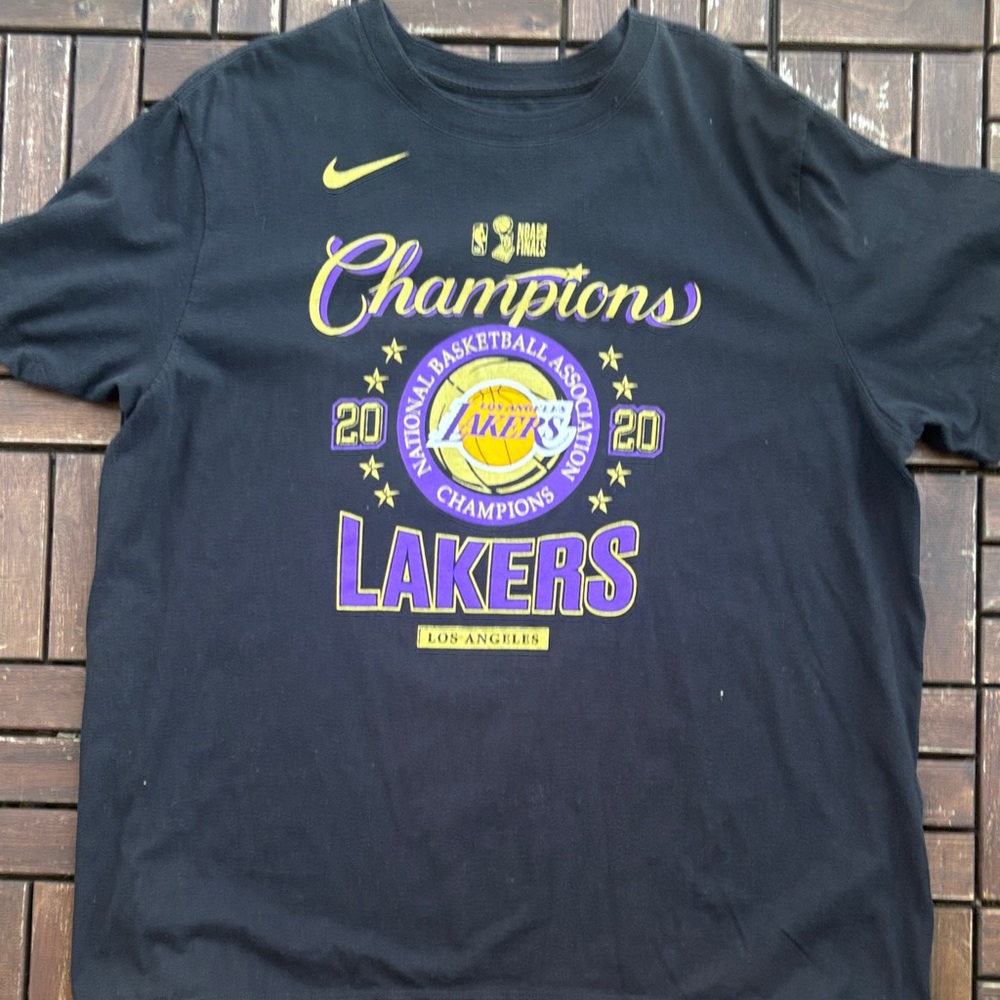 Nike Black and Purple Champions Tee